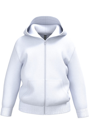 Recyceltes Kinder-Kapuzensweatshirt mit Reißverschluss