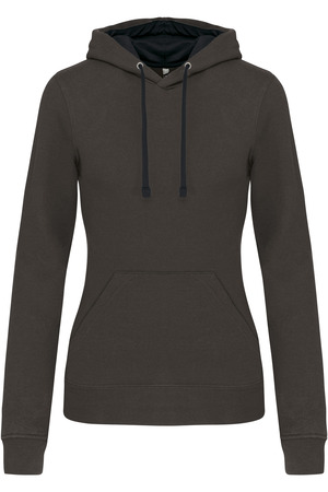 DAMEN-KAPUZENSWEATSHIRT BICOLOR