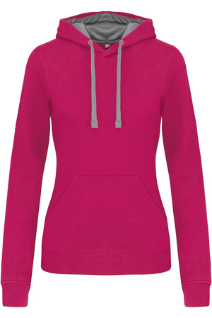 DAMEN-KAPUZENSWEATSHIRT BICOLOR