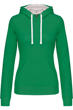 DAMEN-KAPUZENSWEATSHIRT BICOLOR