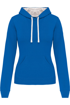 DAMEN-KAPUZENSWEATSHIRT BICOLOR