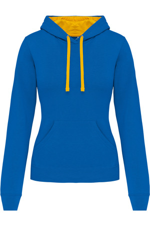 DAMEN-KAPUZENSWEATSHIRT BICOLOR