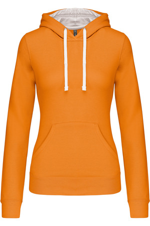 DAMEN-KAPUZENSWEATSHIRT BICOLOR