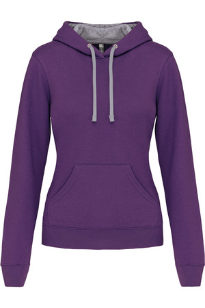 DAMEN-KAPUZENSWEATSHIRT BICOLOR
