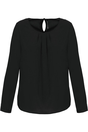 Langarm-Kreppbluse für Damen