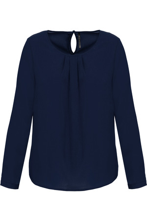 Langarm-Kreppbluse für Damen