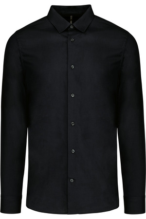 Langärmeliges Popeline-Herrenhemd