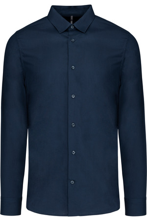 Langärmeliges Popeline-Herrenhemd