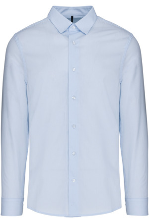 Langärmeliges Popeline-Herrenhemd