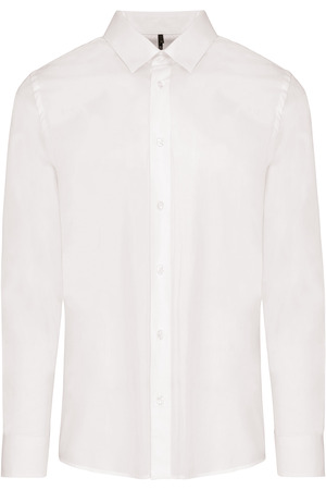 Langärmeliges Popeline-Herrenhemd