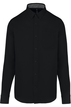 Langarm-Baumwollhemd Nevada für Herren Heather Deluxe