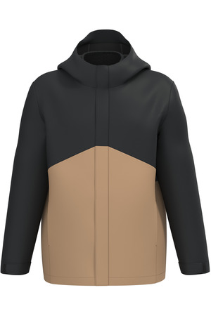 Wasserdichter 3-in-1-Unisex-Parka mit zweifarbiger Kapuze