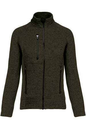 Damen-Weste mit Reißverschluss, aus Chiné