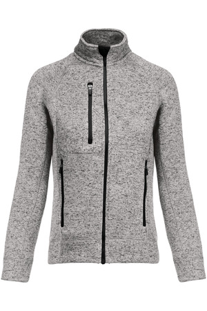 Damen-Weste mit Reißverschluss, aus Chiné