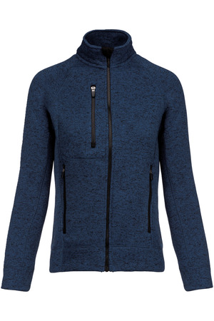 Damen-Weste mit Reißverschluss, aus Chiné