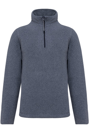 Enzo > Mikrofleece Pullover 1/4 Zip Heather Deluxe