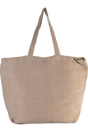 Große Jute-Baumwoll-Tasche mit Innenfutter