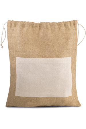 Tasche aus Jutestoff mit Kordel