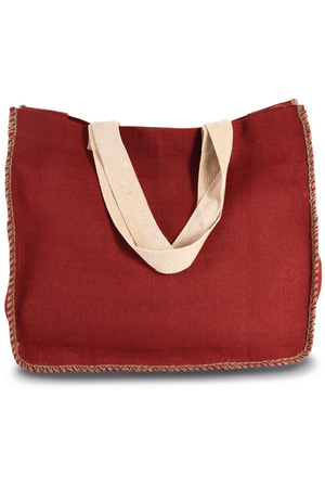 Jutetasche mit Kontrastnähten