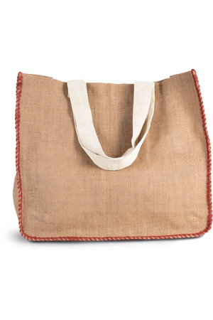 Jutetasche mit Kontrastnähten