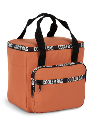 Recycelte Kühltasche mit Reißverschlusstasche und Fronttasche