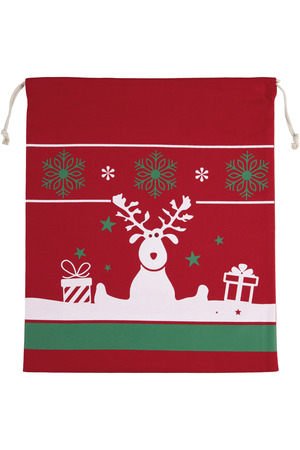 Tasche mit Kordel und Weihnachtsmotiven