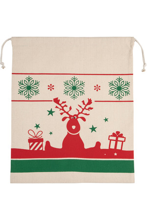 Tasche mit Kordel und Weihnachtsmotiven
