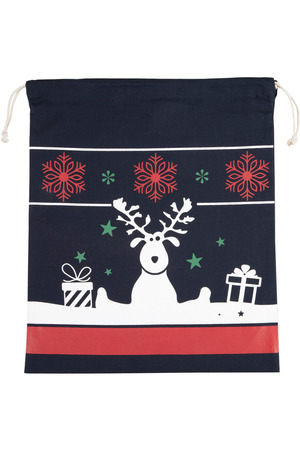 Tasche mit Kordel und Weihnachtsmotiven