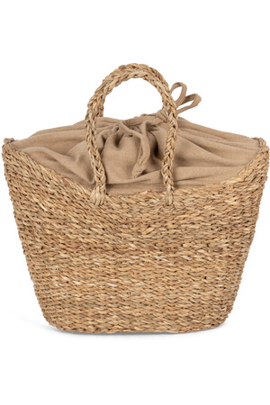 Halbmond-Korbtasche aus Seegras