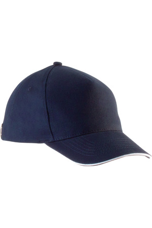 5-Panel Kinderkappe mit Kontrast-Sandwichschirm