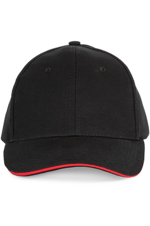 6-Panel-Kappe mit Kontrast-Sandwichschirm