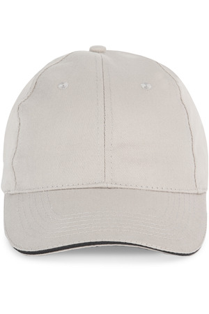 6-Panel-Kappe mit Kontrast-Sandwichschirm