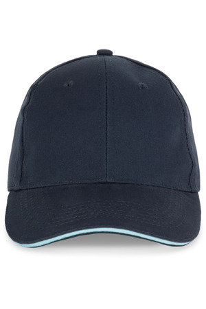 6-Panel-Kappe mit Kontrast-Sandwichschirm