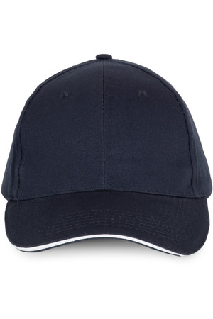 6-Panel-Kappe mit Kontrast-Sandwichschirm