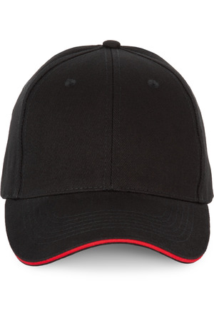 6-Panel-Kappe mit Kontrast-Sandwichschirm