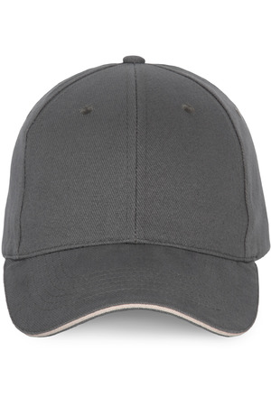 6-Panel-Kappe mit Kontrast-Sandwichschirm