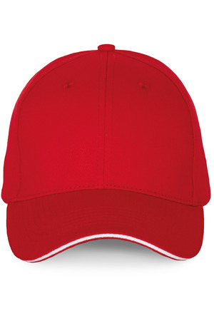 6-Panel-Kappe mit Kontrast-Sandwichschirm