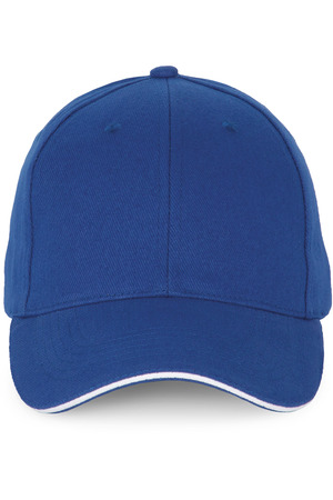 6-Panel-Kappe mit Kontrast-Sandwichschirm