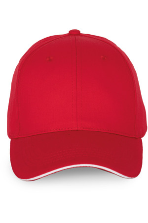 6-Panel-Kappe mit Kontrast-Sandwichschirm