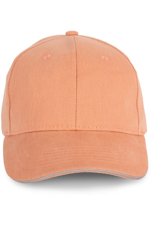 6-Panel-Kappe aus biologischer Baumwolle mit Kontrast-Sandwichsc