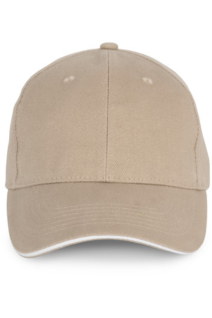 6-Panel-Kappe aus biologischer Baumwolle mit Kontrast-Sandwichsc