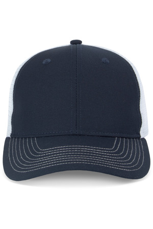 6 Panel Trucker mit kontrastfarbenen Nähten