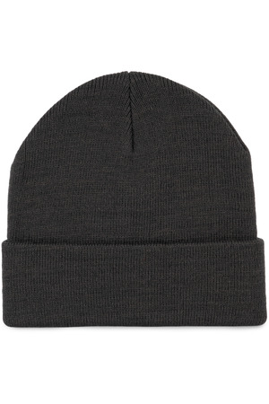 Recycelte Mütze mit Strickumschlag