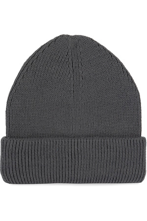 Gerippte Mütze mit doppeltem Umschlag