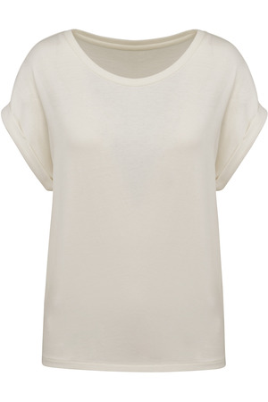 Umweltfreundliches Damen-T-Shirt mit Reversärmeln