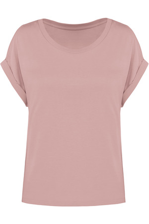 Umweltfreundliches Damen-T-Shirt mit Reversärmeln