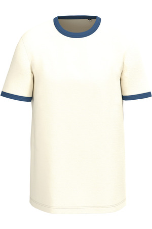 Umweltfreundliches Ringer-T-Shirt mit kontrastierenden Kanten und verwaschenem Effekt für Herren