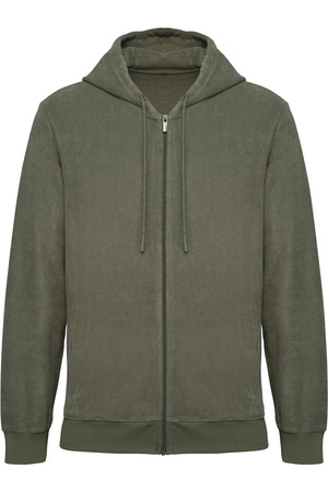 Umweltfreundliches Kapuzensweatshirt aus Frottee mit Reißverschluss für Herren