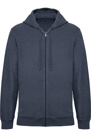 Umweltfreundliches Kapuzensweatshirt aus Frottee mit Reißverschluss für Herren