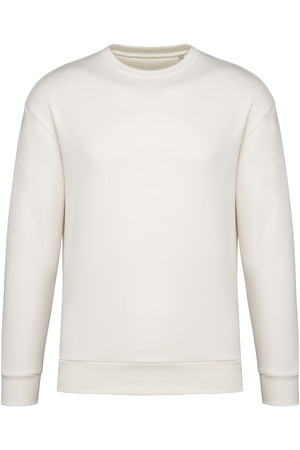 Umweltfreundliches Unisex Sweatshirt mit Rundhalsausschnitt und hängenden Schultern aus gebürstetem 